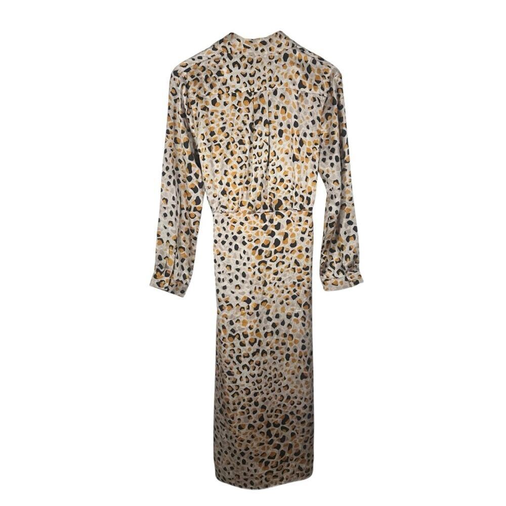 NEW Dress Forum Untamed Surplice Cheetah Wrap Midi Dress Size Small - Picture 5 of 11